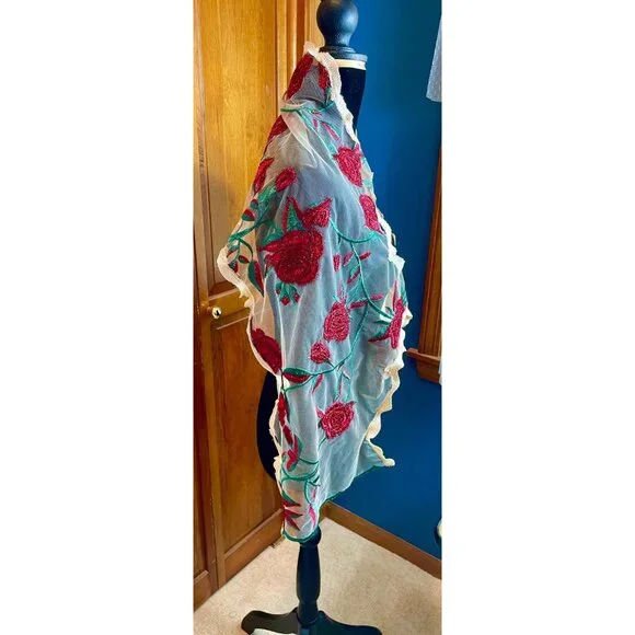 Wearable Artwork Scarf Unique Hand-Crafted - Picture 4 of 9